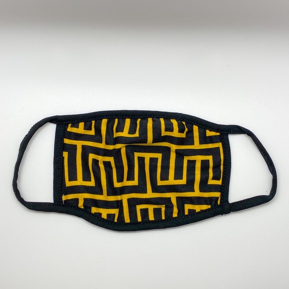 Yellow Abstract Face Mask - Picture 3 of 7